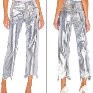 Free People Maggie Foil Jeans